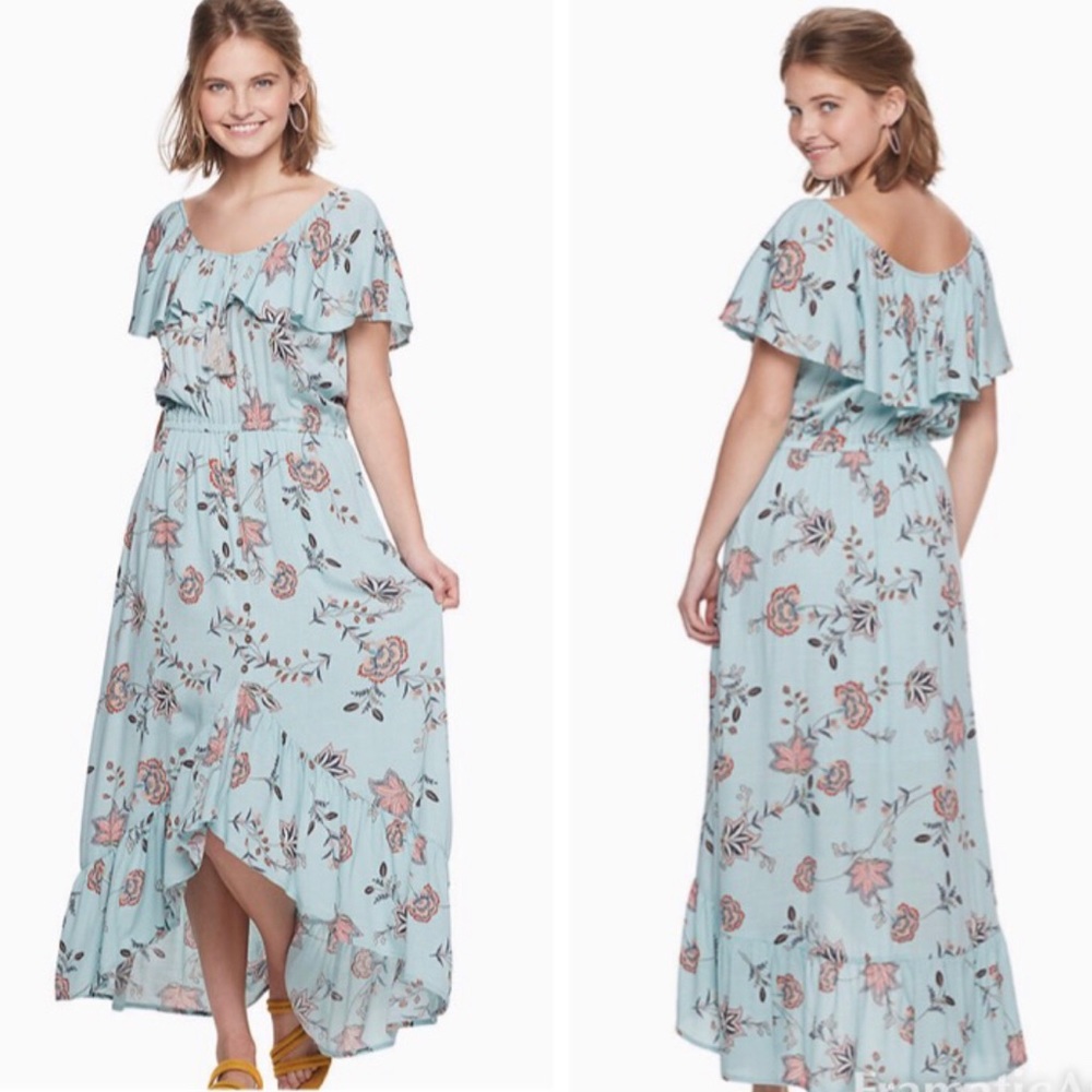 Lampshade style dress XL floral Maxy beach resortwear vacation beachy dress